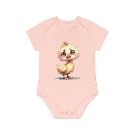 SnuggleNest Organic Baby Bodysuit (Short Sleeves) Duck