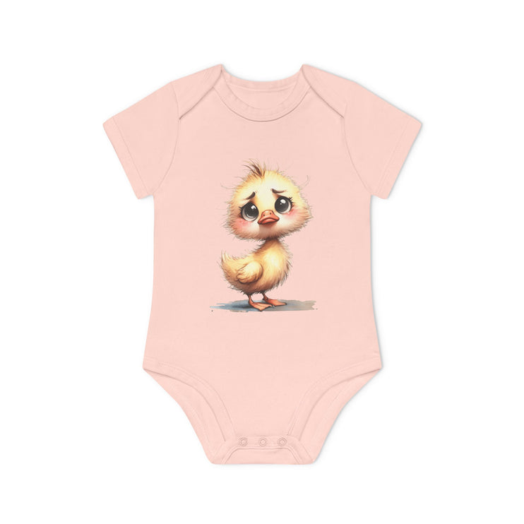 SnuggleNest Organic Baby Bodysuit (Short Sleeves) Duck