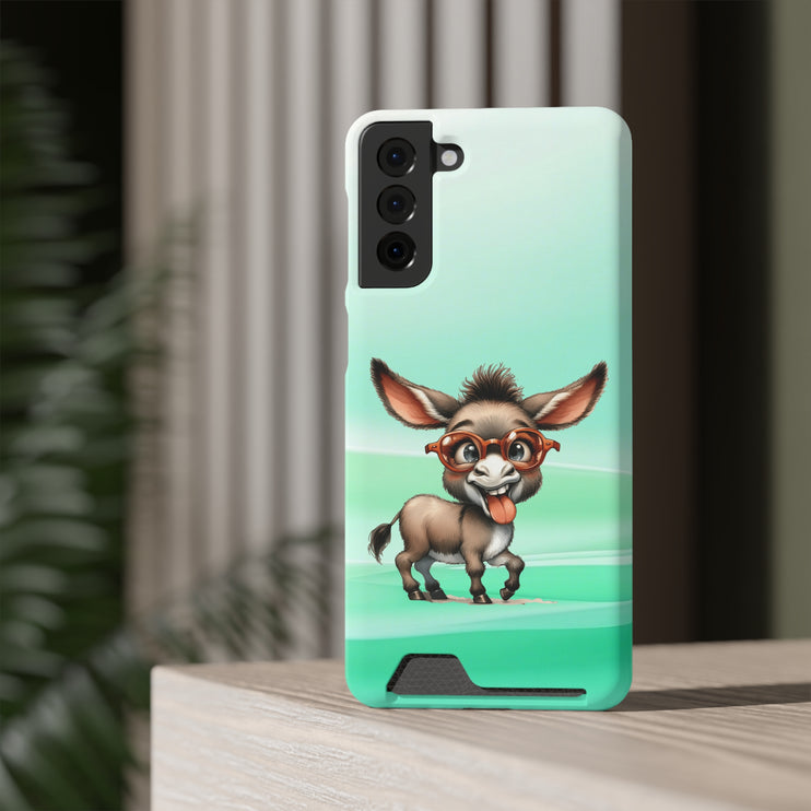 EnchantGuard Phone Case with Card Holder: Style Meets Functionality - Donkey