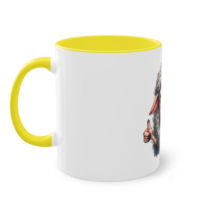 Harmony Two-Tone Coffee Mug: Sip in Style, Revel in Comfort - Sheep