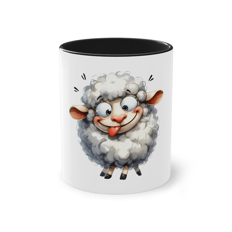 Harmony Two-Tone Coffee Mug: Sip in Style, Revel in Comfort - Sheep