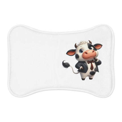 CharmPaws Pet Feeding Mats: Keep Mealtime Mess-Free & Stylish! - Cow