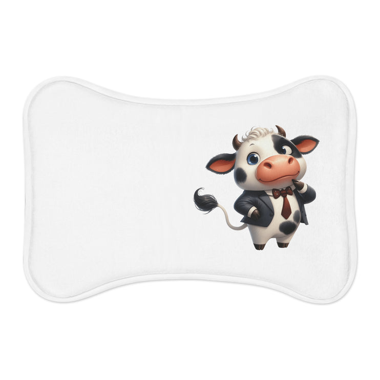 CharmPaws Pet Feeding Mats: Keep Mealtime Mess-Free & Stylish! - Cow