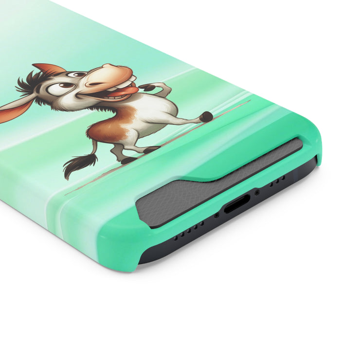 EnchantGuard Phone Case with Card Holder: Style Meets Functionality - Donkey