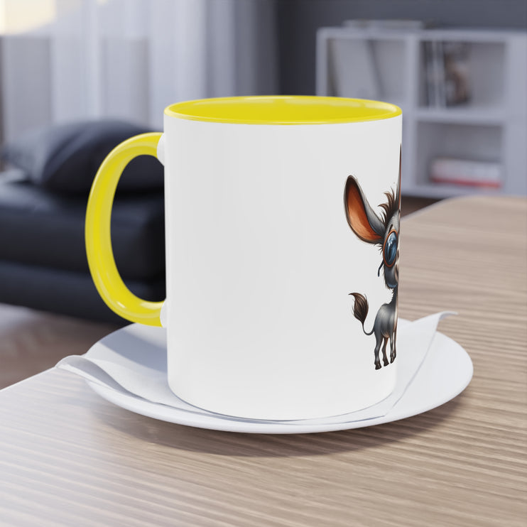 Harmony Two-Tone Coffee Mug: Sip in Style, Revel in Comfort - Donkey