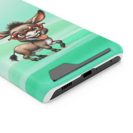 EnchantGuard Phone Case with Card Holder: Style Meets Functionality - Donkey