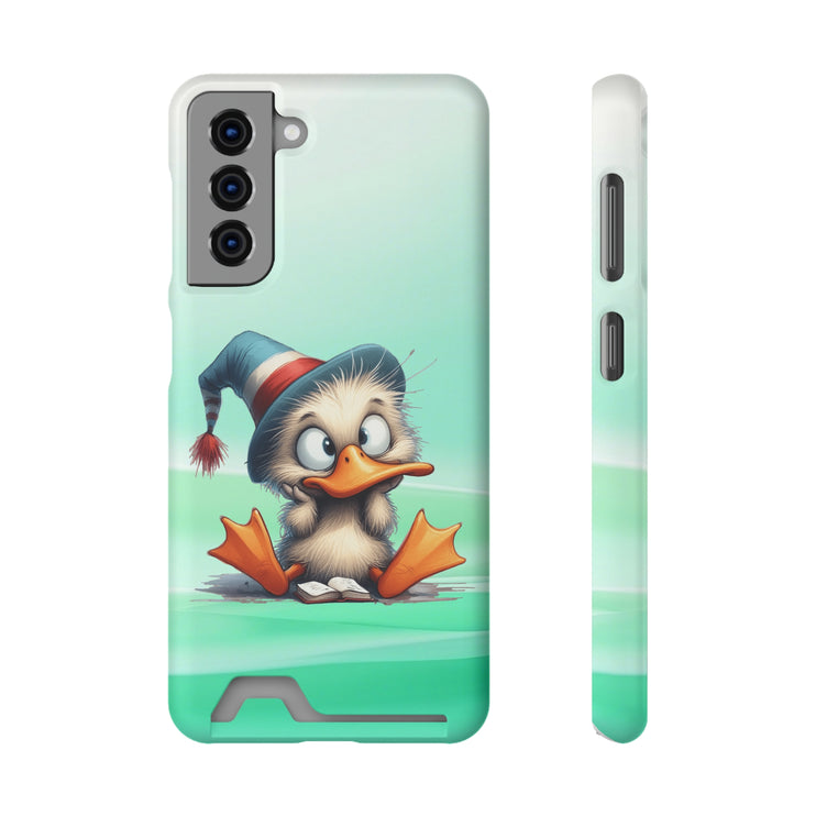 EnchantGuard Phone Case with Card Holder: Style Meets Functionality - Duck