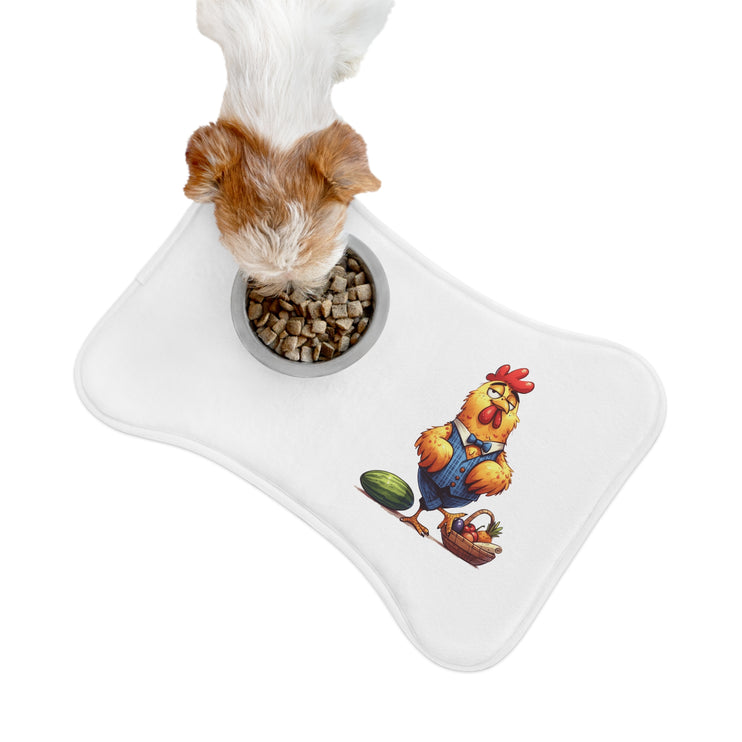 CharmPaws Pet Feeding Mats: Keep Mealtime Mess-Free & Stylish! - Rooster