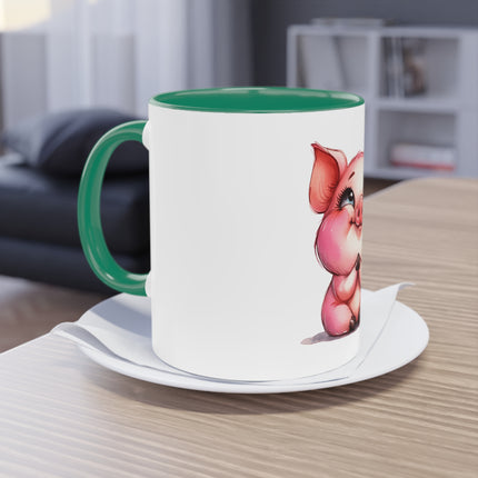 Harmony Two-Tone Coffee Mug: Sip in Style, Revel in Comfort - Pig