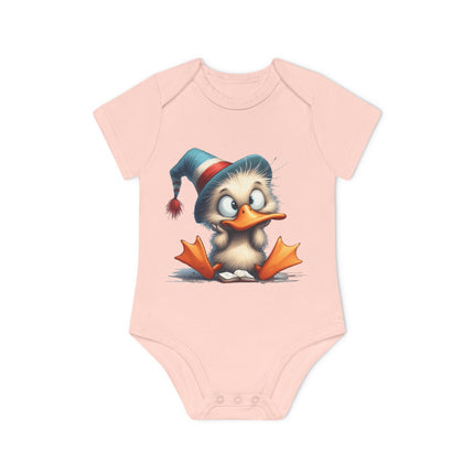 SnuggleNest Organic Baby Bodysuit (Short Sleeves) Duck