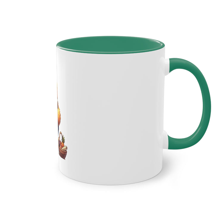 Harmony Two-Tone Coffee Mug: Sip in Style, Revel in Comfort - Rooster