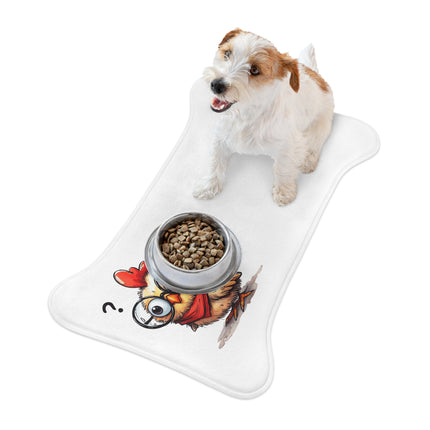 CharmPaws Pet Feeding Mats: Keep Mealtime Mess-Free & Stylish! - Rooster