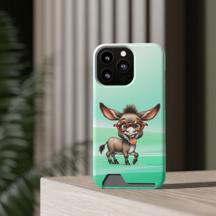 EnchantGuard Phone Case with Card Holder: Style Meets Functionality - Donkey