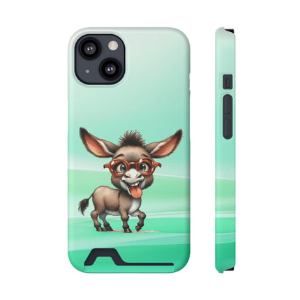 EnchantGuard Phone Case with Card Holder: Style Meets Functionality - Donkey