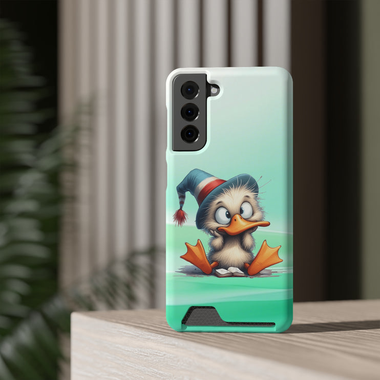 EnchantGuard Phone Case with Card Holder: Style Meets Functionality - Duck