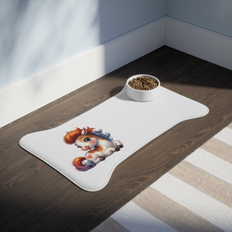 CharmPaws Pet Feeding Mats: Keep Mealtime Mess-Free & Stylish! - Horse