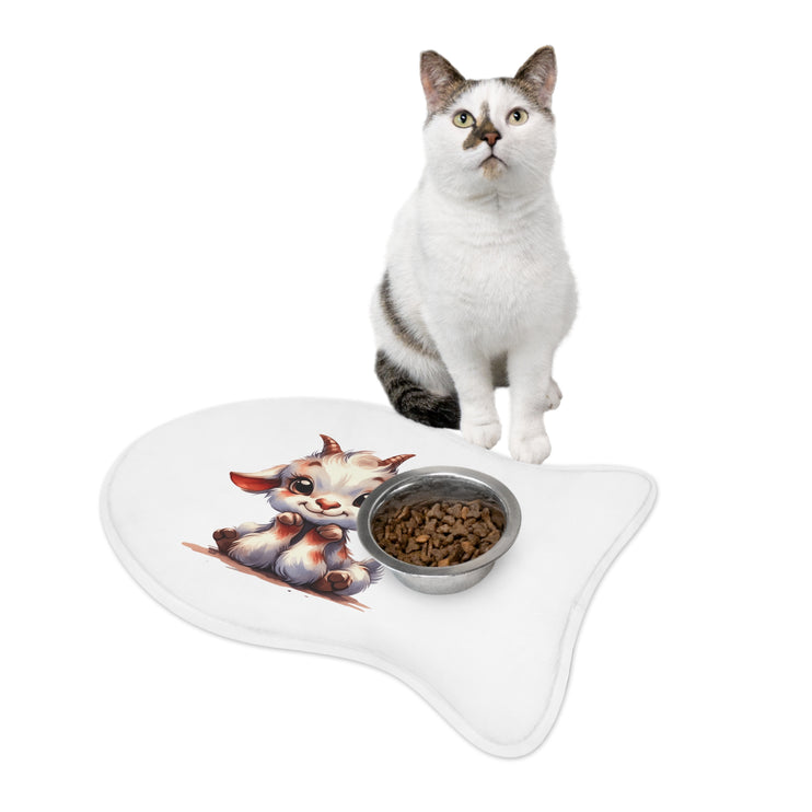 CharmPaws Pet Feeding Mats: Keep Mealtime Mess-Free & Stylish! - Goat