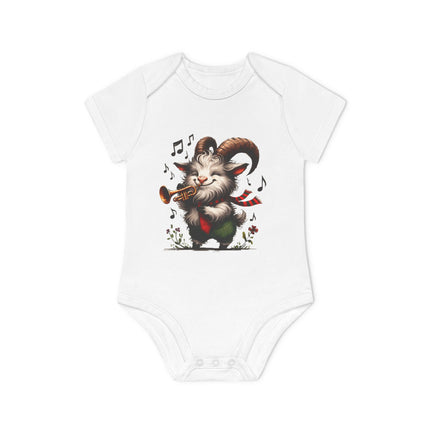 SnuggleNest Organic Baby Bodysuit (Short Sleeves) Goat