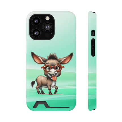 EnchantGuard Phone Case with Card Holder: Style Meets Functionality - Donkey