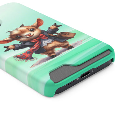 EnchantGuard Phone Case with Card Holder: Style Meets Functionality - Goat