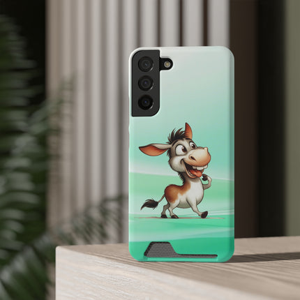 EnchantGuard Phone Case with Card Holder: Style Meets Functionality - Donkey