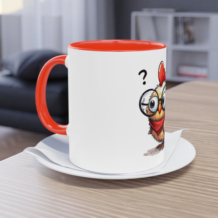 Harmony Two-Tone Coffee Mug: Sip in Style, Revel in Comfort - Chicken