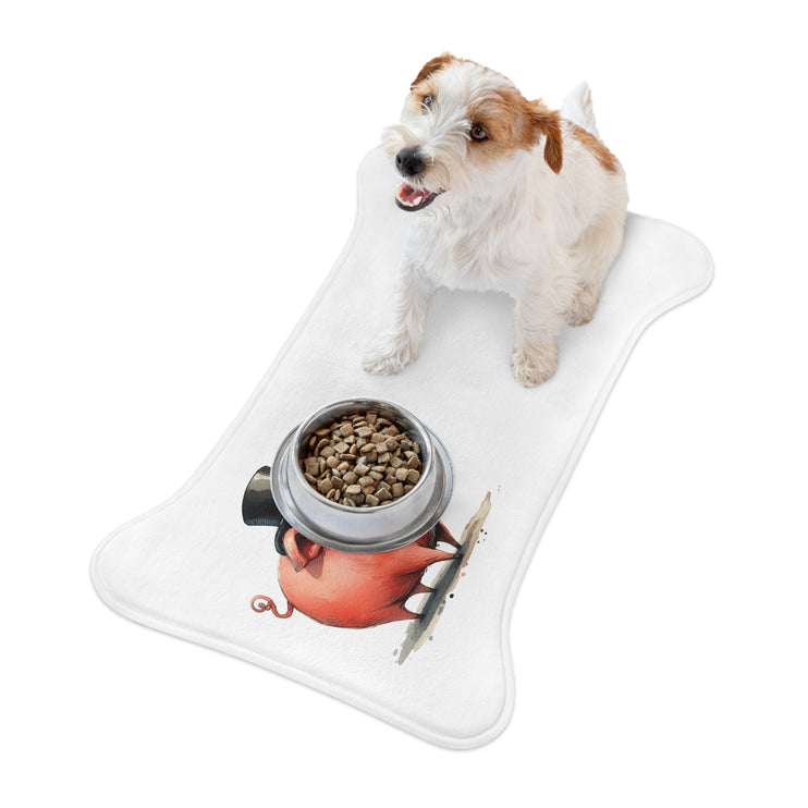 CharmPaws Pet Feeding Mats: Keep Mealtime Mess-Free & Stylish! - Pig