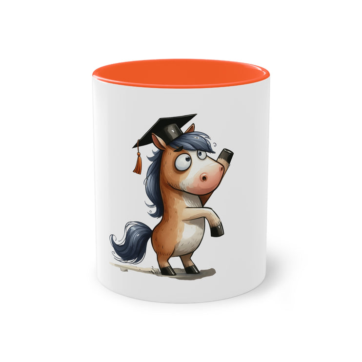 Harmony Two-Tone Coffee Mug: Sip in Style, Revel in Comfort - Horse