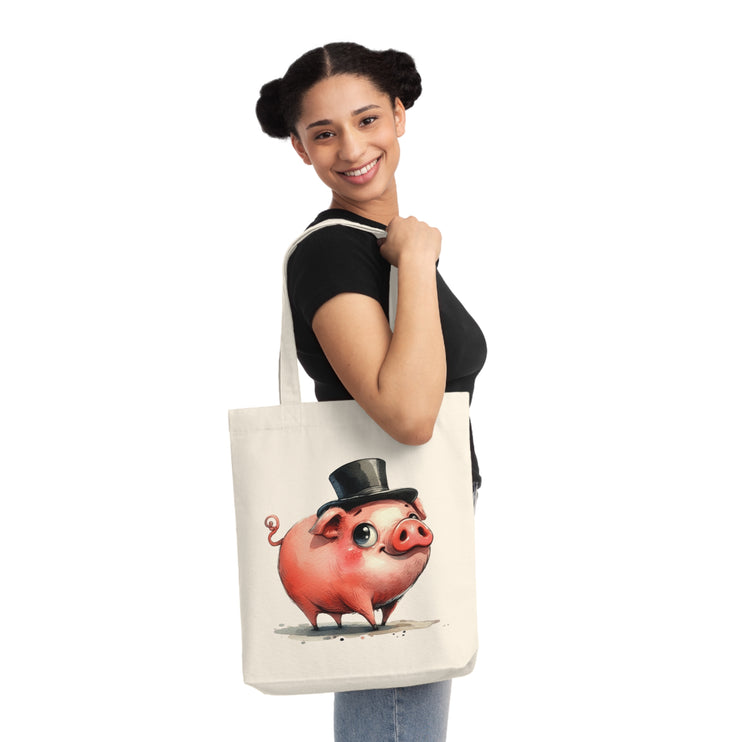 Καμβά sustainstyle Tote Bag: Eco -Conscious Fashion - Pig