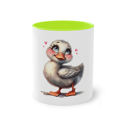 Harmony Two-Tone Coffee Mug: Sip in Style, Revel in Comfort - Duck