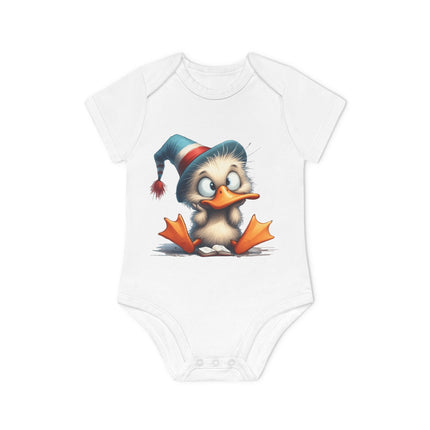 SnuggleNest Organic Baby Bodysuit (Short Sleeves) Duck