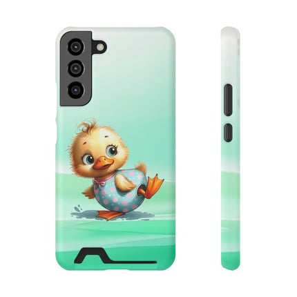 EnchantGuard Phone Case with Card Holder: Style Meets Functionality - Duck