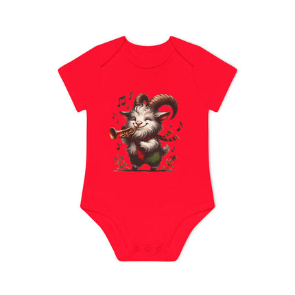 SnuggleNest Organic Baby Bodysuit (Short Sleeves) Goat