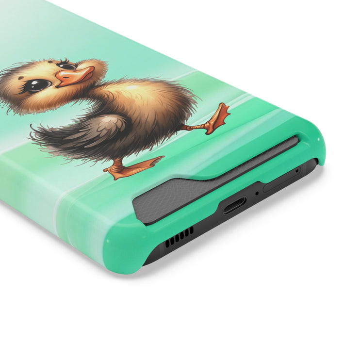 EnchantGuard Phone Case with Card Holder: Style Meets Functionality - Duck