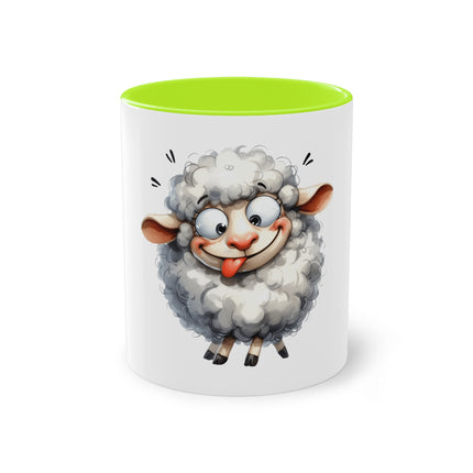 Harmony Two-Tone Coffee Mug: Sip in Style, Revel in Comfort - Sheep