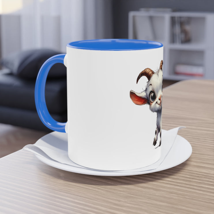 Harmony Two-Tone Coffee Mug: Sip in Style, Revel in Comfort - Goat