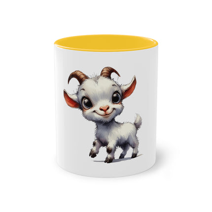 Harmony Two-Tone Coffee Mug: Sip in Style, Revel in Comfort - Goat