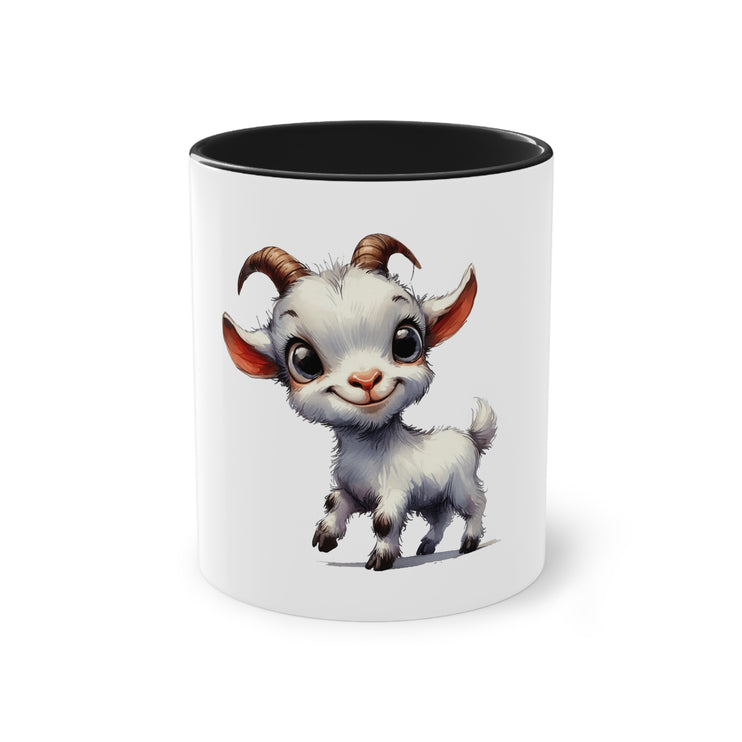 Harmony Two-Tone Coffee Mug: Sip in Style, Revel in Comfort - Goat