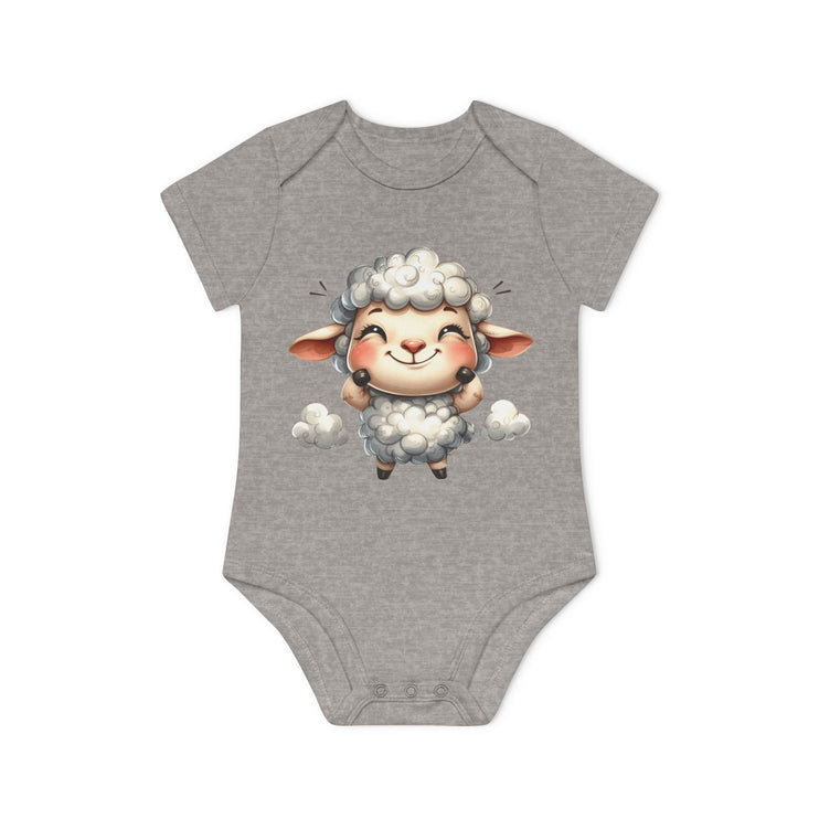 SnuggleNest Organic Baby Bodysuit (Short Sleeves) Sheep