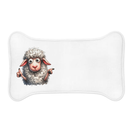 CharmPaws Pet Feeding Mats: Keep Mealtime Mess-Free & Stylish! - Sheep