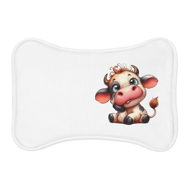 CharmPaws Pet Feeding Mats: Keep Mealtime Mess-Free & Stylish! - Cow