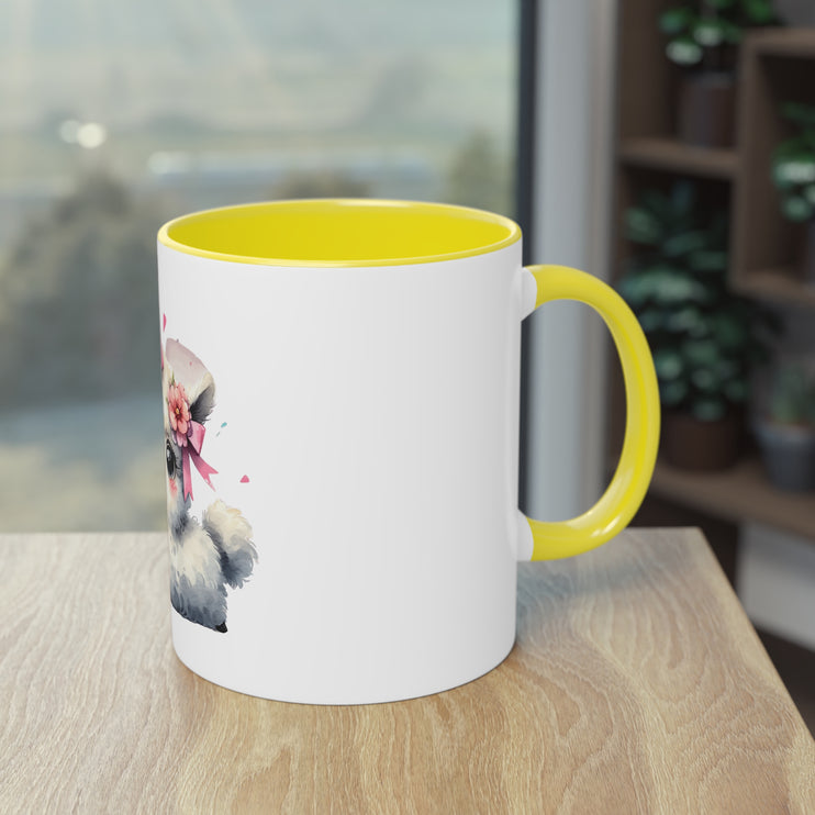 Harmony Two-Tone Coffee Mug: Sip in Style, Revel in Comfort - Sheep