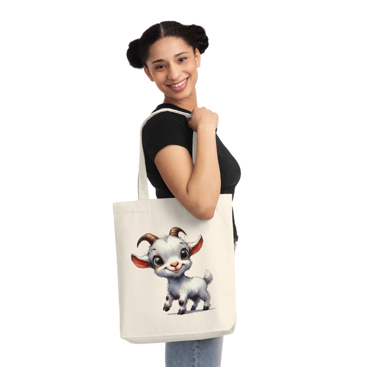 Καμβά sustainstyle Tote Bag: Οικολογική συνειδητή μόδα - Cute Baby Goat