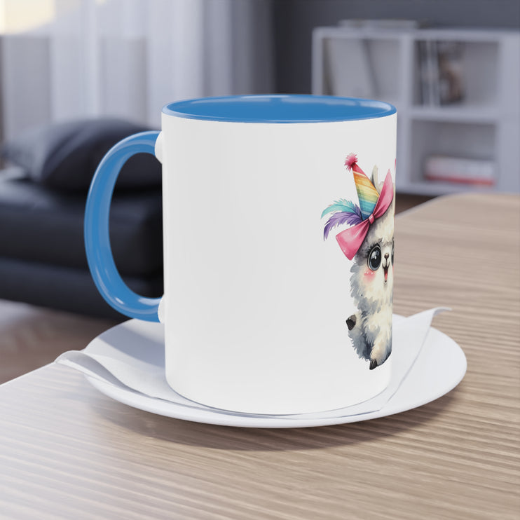 Harmony Two-Tone Coffee Mug: Sip in Style, Revel in Comfort - Sheep