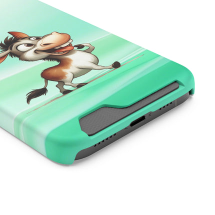 EnchantGuard Phone Case with Card Holder: Style Meets Functionality - Donkey