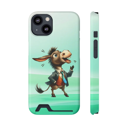 EnchantGuard Phone Case with Card Holder: Style Meets Functionality - Donkey