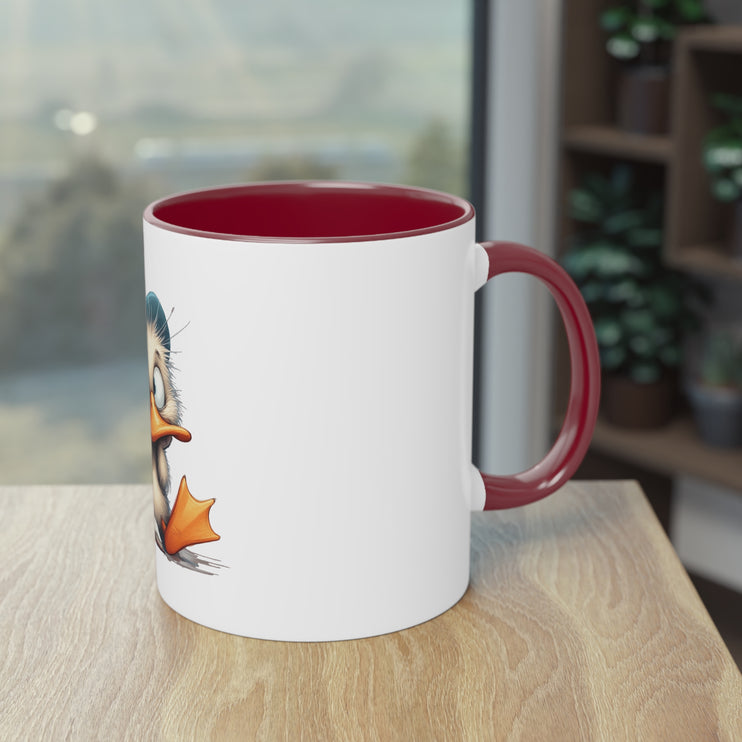 Harmony Two-Tone Coffee Mug: Sip in Style, Revel in Comfort - Duck