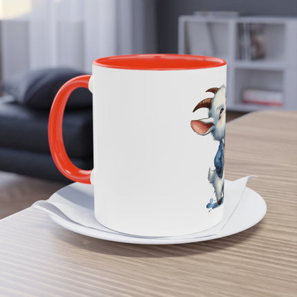 Harmony Two-Tone Coffee Mug: Sip in Style, Revel in Comfort - Goat