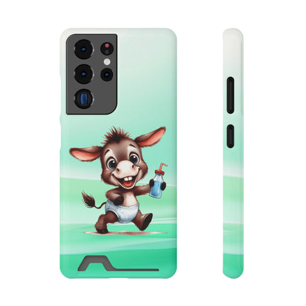 EnchantGuard Phone Case with Card Holder: Style Meets Functionality - Donkey