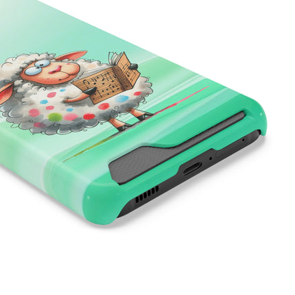 EnchantGuard Phone Case with Card Holder: Style Meets Functionality - Sheep